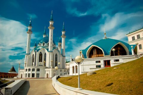 Казанский кремль и Мечеть Кул Шариф в Казани Республика Татарстан